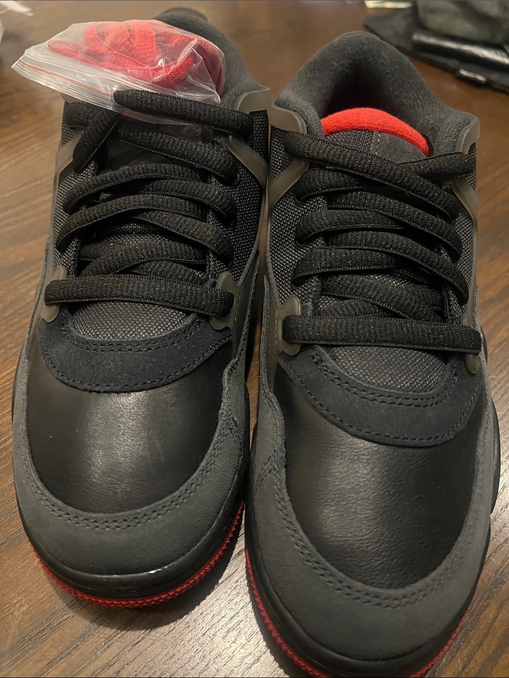 JORDAN black and red shoes